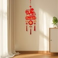 thumbnail image 4 of 1Pc Chinese New Year Horse Ornament,Paper Cut Home Decor Pendant for Cars Cafes Bookstores Display,Festival Wall Hanging,Holiday Decoration,Red, 4 of 6