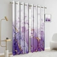 thumbnail image 2 of 2 Panels Purple Marble Blackout Curtain for Bedroom,Modern Abstract Grommet Drapes for Living Room,52x84 Inch, 2 of 7