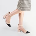 thumbnail image 5 of Ankis Closed Toe Heels Women Pointed Toe Heels Low Block Chunky Women Pumps with Ankle Strap 2.25 Inch, 5 of 7