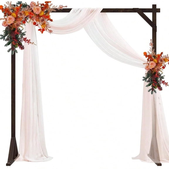 7.2FT Wooden Wedding Arch Stand Square Wood Arch Wedding Arbor For Ceremony Party Proposal Scene Garden Beach Forest Rustic Boho Decorations