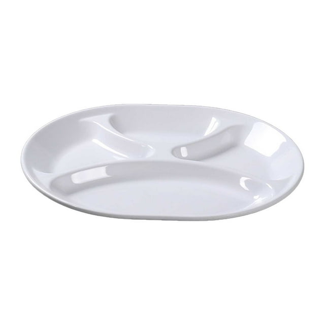 Heat Imitation Porcelain Compartment Fast Food Trays Specifically Designed For School And Unit Canteens Commercial Grade Tableware