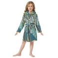 thumbnail image 6 of FORMRS Niños Bathrobe Unisex Hooded Robe Soft Plush Pajamas Sleepwear, Size 2-3T, Yellow Tree, 6 of 7