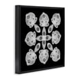 thumbnail image 2 of Stupell Industries Bohemian Fractal Symmetry in Monochrome Black Floating Frame Canvas Art, 18 x 18, by El Perkin, 2 of 8
