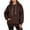 Brown, variant on Essentials Hoodie Sweatshirt for Women Long Sleeve Solid Color Round Neck Drop Shoulder Loose Top Fall Outfits Fashion Clothes