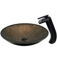 thumbnail image 2 of Novatto NSFC-031057ORB LAGHETTO Glass Vessel Bathroom Sink Set, Oil Rubbed Bronze, 2 of 8