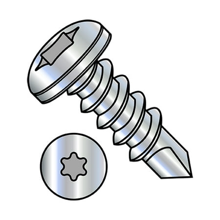 

1/4-14X1 1/2 6 Lobe Pan Self Drilling Screw Fully Threaded Zinc (Pack Qty 1 000) BC-1424KTP