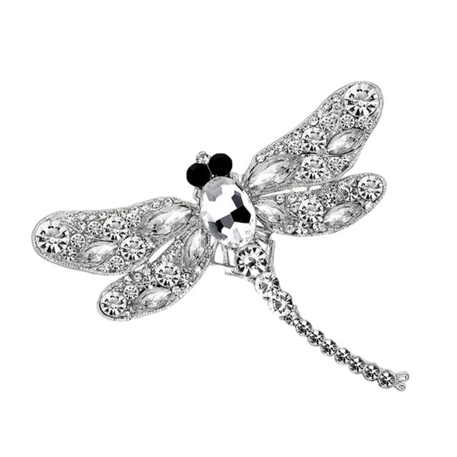 ziyahi Broche Libellule en Strass Broche Animale Broche pour Femmes Foulard Broche