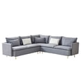 thumbnail image 3 of Ataucjin L Shaped Sectional Couch, 92" Modern Corner Sectional Sofa 5 Seater Sofa With Support Pillow For Living Room, Apartment, Office, Home Decoration 92.13 x 92.13 x 33.28", 3 of 9