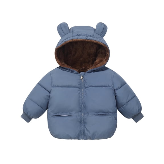 Baby Boys Girls Winter Coat Baby Girls Puffer Coat Baby Hoodie with Bear Ear Windproof Down Jacket Child Winter Coat 2-3 Years