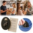 thumbnail image 2 of Adorable Rabbit Pocket Hugging Sculpture Heartwarming Desktop Ornament Cute Animal Figurine For Cozy Home, 2 of 6