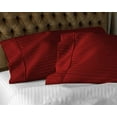 thumbnail image 2 of Pillow Cases Pack of 4 100% Egyptian Cotton , Soft and Luxury, Envelope Closure Bed Pillow Covers, Super Soft and Comfy 20" x 40" Inch - Burgundy Stripe, 2 of 6
