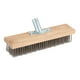 thumbnail image 5 of Cepillo para piso, escoba de empuje, cabezal de cepillo de fregado resistente para patios, cepillo de alambre de acero inoxidable para superficies de 30 centimetros, 5 of 8