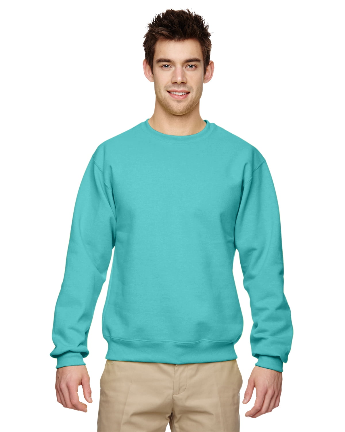 JERZEES - Jerzees, The Adult 8 oz. NuBlend® Fleece Crew - SCUBA BLUE - 3XL - Walmart.com