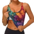 thumbnail image 3 of Sikiie Butterfly Flower Cascade Sports Bra for Women, Sports Bra Athletic Running Sports Bra, Workout Bra, Yoga Bra-X-Large, 3 of 8