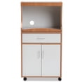 thumbnail image 4 of Baxton Studio Edonia Kitchen Cabinet in Beech Brown and White, 4 of 13