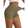 thumbnail image 4 of INSPIRE CHIC Women's Seamless High Waist Tummy Slimming Control Panties Slip Shorts for Under Dresses Boyshort L Brown, 4 of 5