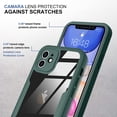 thumbnail image 4 of Compatible with iPhone 11 Case Full Body Clear Design with Built-in Screen Protector Shockproof Anti-Scratch Rugged Phone Case 360 Protective Cover for iPhone 11 6.1 inch, Green, 4 of 16