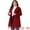 Dark Red, variant on Women's Plus Size Turn Down Collar Double Breasted A Line Coat 4X Yellow