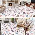 thumbnail image 6 of Red Blue Rainbows Washable Area Rug 5 x 7 ft Independence Day Patriotic Yellow Stars Love Heart , Soft Non Slip Rugs Stain Repellent Indoor Felt Carpet for Living Dining Room Bedroom Home Office, 6 of 9