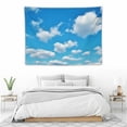 thumbnail image 3 of ONETECH Blue Sky Tapestry Wall Hanging 40x30 Inch White Clouds Tapestry Backdrop Art Wall Decor Blue Sky Ceiling Wall Decorations Clear Sunny Sky Cloud Tapestry for Bedroom Living Room Dorm Decor, 3 of 7