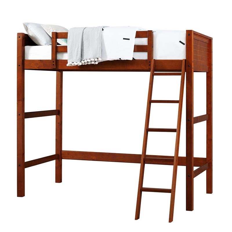 Rosebery Kids Twin Loft Bed in Walnut
