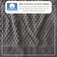 thumbnail image 3 of Great Bay Home Quick Dry Diamond Waffle 6 Piece Hand Towel Set, Dark Grey, 3 of 7
