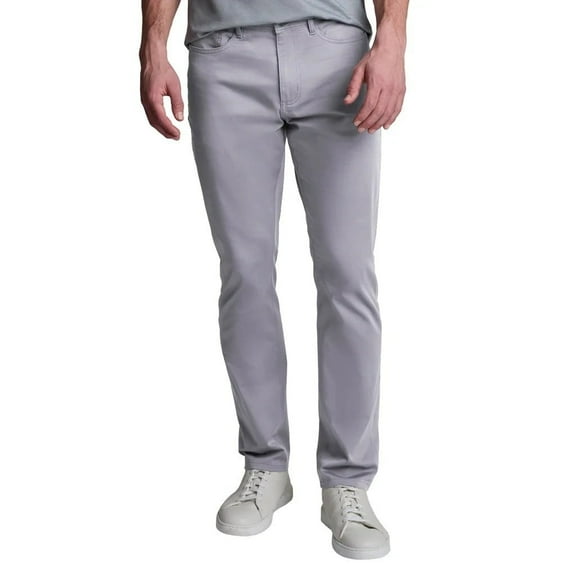 English Laundry Men's Straight Fit Stretch Lightweight 5-Pocket Pant (Gray, 36W X 32L)