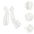 thumbnail image 6 of HOMYL 2 Pieces Satin Ribbons Bows Making Ribbons Elegant Supplies Wide Crafts Projects White, 6 of 8
