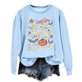 thumbnail image 5 of IDOCLOTHES Halloween Sweatshirt Women Long Live Pumpkin Spooky Ghost Fall Outfits 2026 Trendy Graphic Going Out Tops Womens Fashion Clothing Light Blue, XXL, 5 of 5