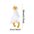 thumbnail image 3 of 1PC Resin Goose Figurine Computer Monitor Decor,Cute Mini Goose Statues for Car Dashboard,Funny Desk/TV/Photo Frame Decorations (White Goose), 3 of 8