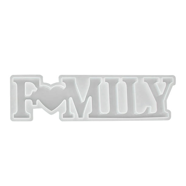 Fiudx Adorno de Letras de Resina Diy, Proyecto de Manualidades Personalizable, Diseño Fácil de Desmoldar, Divertido para Mezclar Purpurina y Pintura, Decoración Del Hogar, Ideal para Artesanos, Tamañ