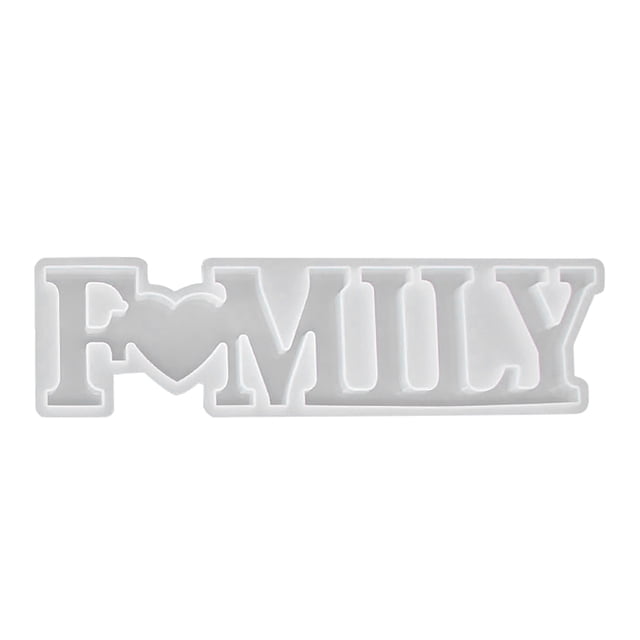 Fiudx Adorno de Letras de Resina Diy, Proyecto de Manualidades Personalizable, Diseño Fácil de Desmoldar, Divertido para Mezclar Purpurina y Pintura, Decoración Del Hogar, Ideal para Artesanos, Tamañ