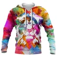 thumbnail image 3 of Sudadera con capucha vintage para hombre, estampado 3D de león, manga larga, otoño, moda urbana, ropa deportiva pop hip hop, 6XL, 3 of 5