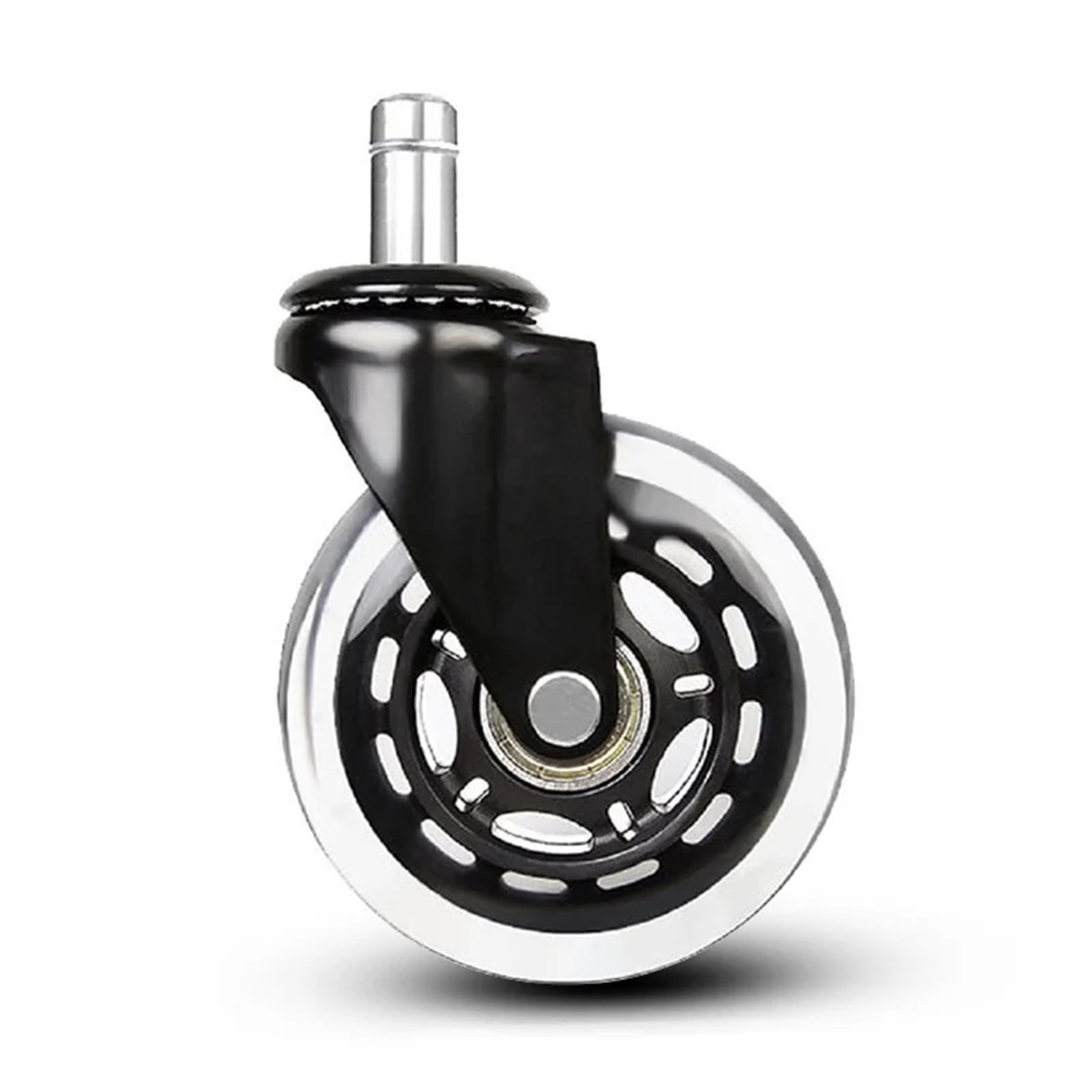 2.5inch Office Chair Wheels Replacement Rubber With Protection Heavy Duty Furniture Caster Swivel Universal Wheel For Carpet ,Quiet and Smooth