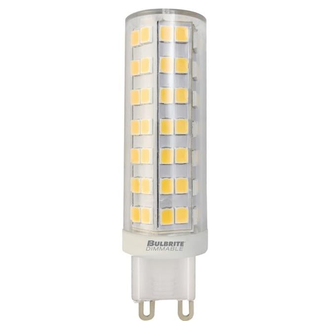 Bulbrite Pack (2) Watt 120V Clear T6 LED Mini Light Bulbs with Bi-Pin (G9) 3000K Soft White Light 700 Lumens - Walmart.com