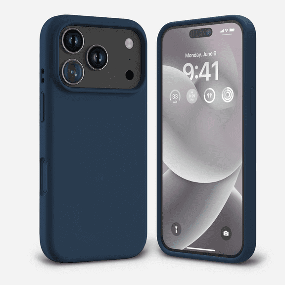 Entronix Liquid Silicone Case for iPhone 17 Pro Soft Protective Cover, Navy