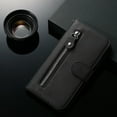 thumbnail image 4 of Case for Samsung Galaxy A52S 5G Zipper Pocket Wallet Leather Case Magnetic Closure Flip Cover - Black, 4 of 5