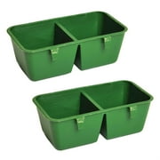 Universal Hanging Feeder Cups for Bird Cage， Set of 2 Heavy-Duty Plastic Food & Water Bowls， Easy Install Hook Design for Parrots, Finches, Budgies, Rabbits, Poultry