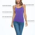 thumbnail image 2 of ACTIVE UNIFORMS Women's Soft and Breathable Cotton Stretch Camisole with Adjustable Strap Tank Top (Purple, X-Large), 2 of 6