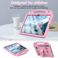 thumbnail image 2 of ELEHOLD Kids Case for Samsung Galaxy Tab S10 FE+/S10 FE Plus 13.1 Inch EVA Foam Cute Cartoon Case with Built-in Kickstand Shockproof Portable Case with DIY Accessories, Pink, 2 of 6