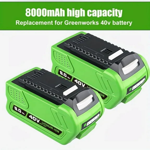2Pack 40V 8.0Ah for Greenworks G-MAX 40 Volt Lithium Battery 29472 29462 29252 20202