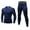 Navy Blue, variant on YUSHOW Mens Thermals Underwear Set Thin Wicking Base Layer Crew Neck Long Johns,Size M