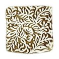 thumbnail image 2 of Bloc d'Impression Fait Main Tampon Textile Timbres en Bois Indiens Tampon Floral Brun, 2 of 4