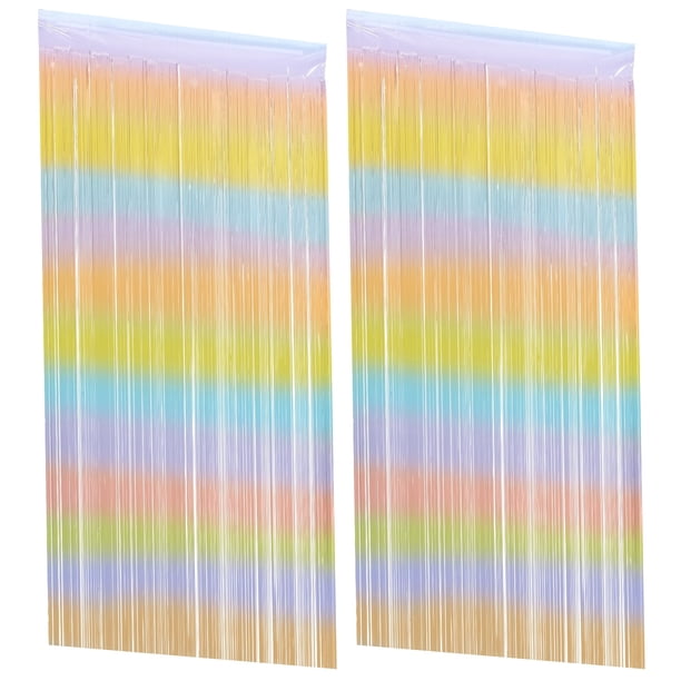 2 bolsas de cortinas de borlas de lluvia para fiestas, cortinas de plástico para bodas y paredes