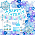 thumbnail image 1 of Globo Congelado Cumpleaños Decoraciones Niña, Cumpleaños Azul, 1 of 5