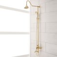 thumbnail image 1 of Signature Hardware 429529 Dolwick Exposed Shower System with Rain Shower Head, Hand Shower, and Hose - Rough In Included - Polished Brass, 1 of 4