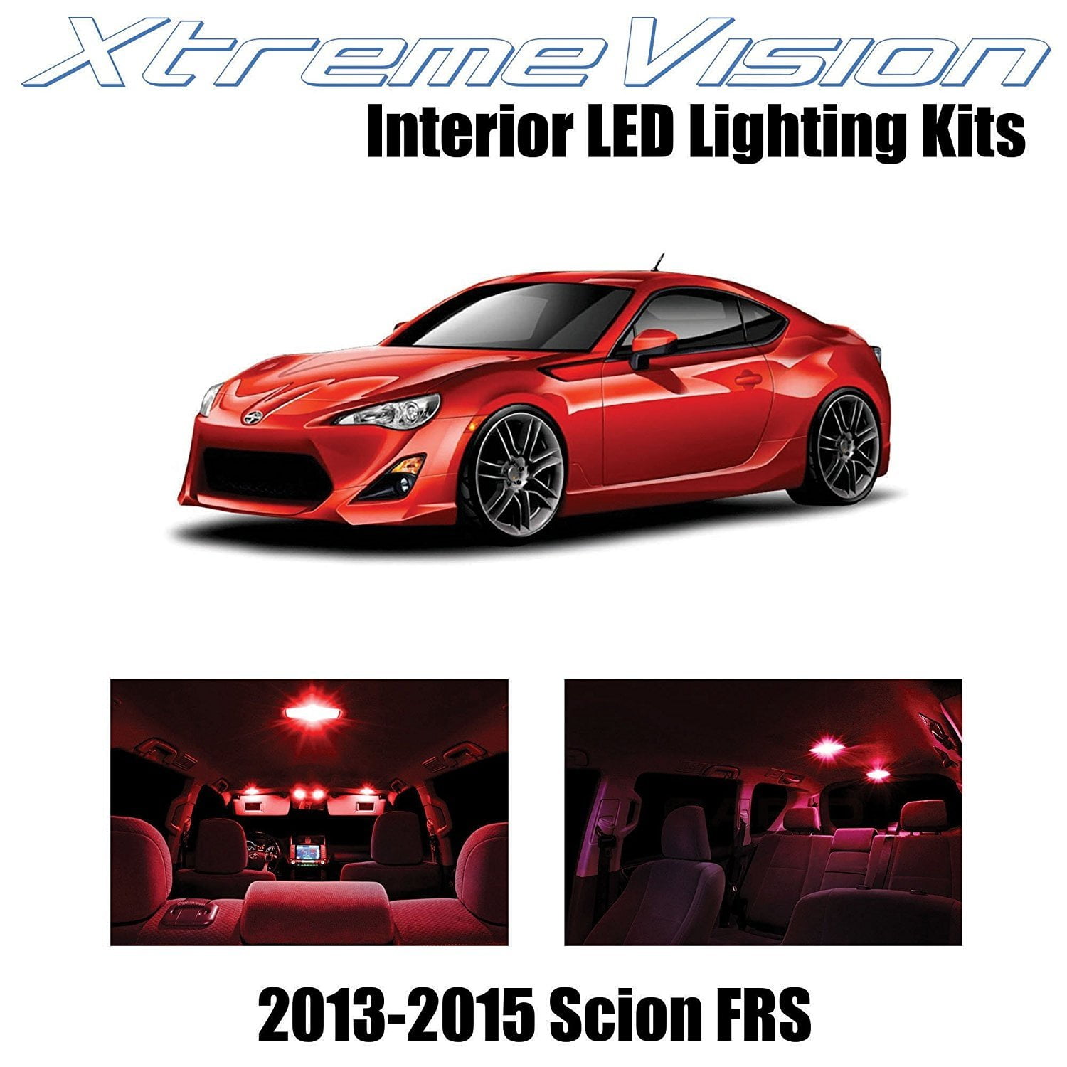 Xtremevision Led For Scion Fr S Frs 2013 2015 10 Pieces Red Premium Interior Led Kit Package Installation Tool Walmart Com