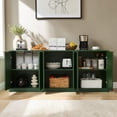 thumbnail image 2 of Hassch 6-Door Storage Cabinet, 67" Large Credenza, Modern Buffet Sideboard for Living Room, Dining Room, Kitchen, Hallway, Green, 2 of 8