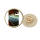 thumbnail image 1 of Paddy Field Broche de oro metálico circular, 1 of 3