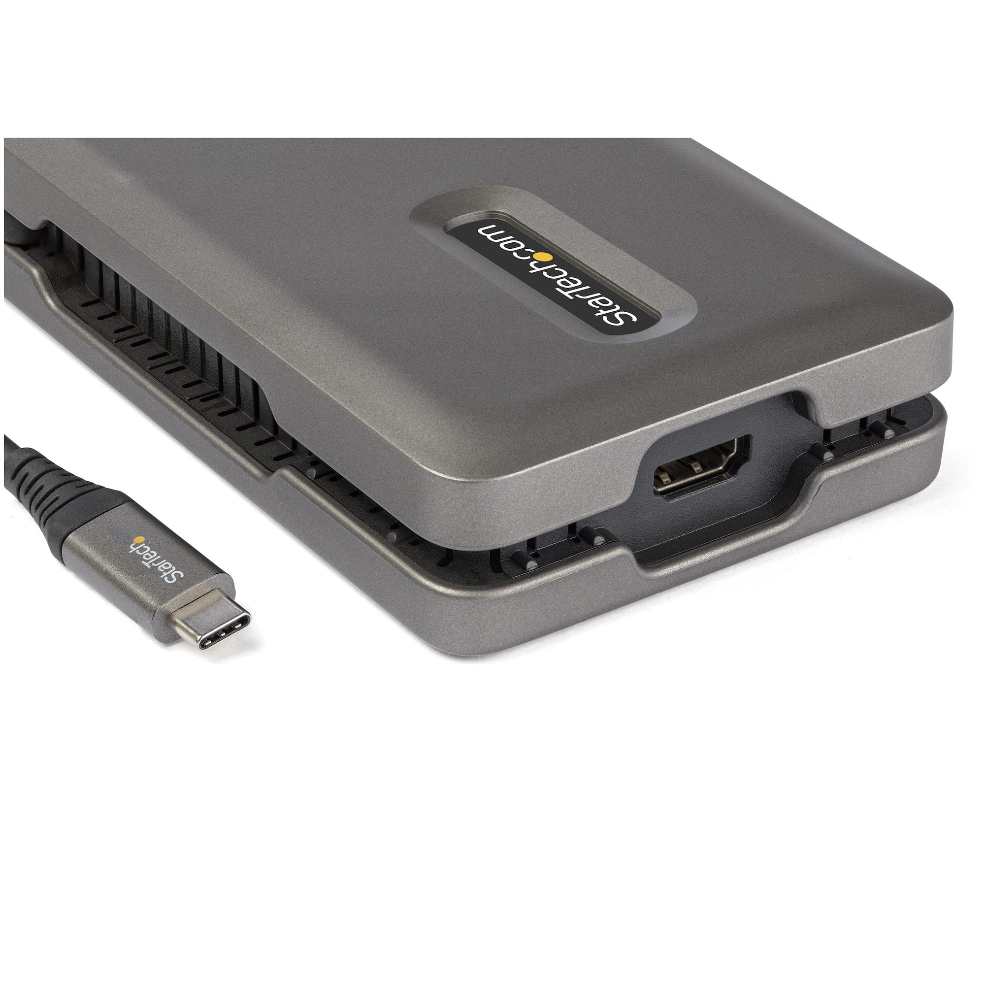 Startech.com Usb C Multiport Adapter, Usb C To 4k 60hz Hdmi 2.0, 2-port 10gbps Usb Hub, 100w Delivery Pass-through, Gbe, Sd/microsd, Usb Type-c Mini Dock, 10"/25cm Attached Cable - Usb C Docking